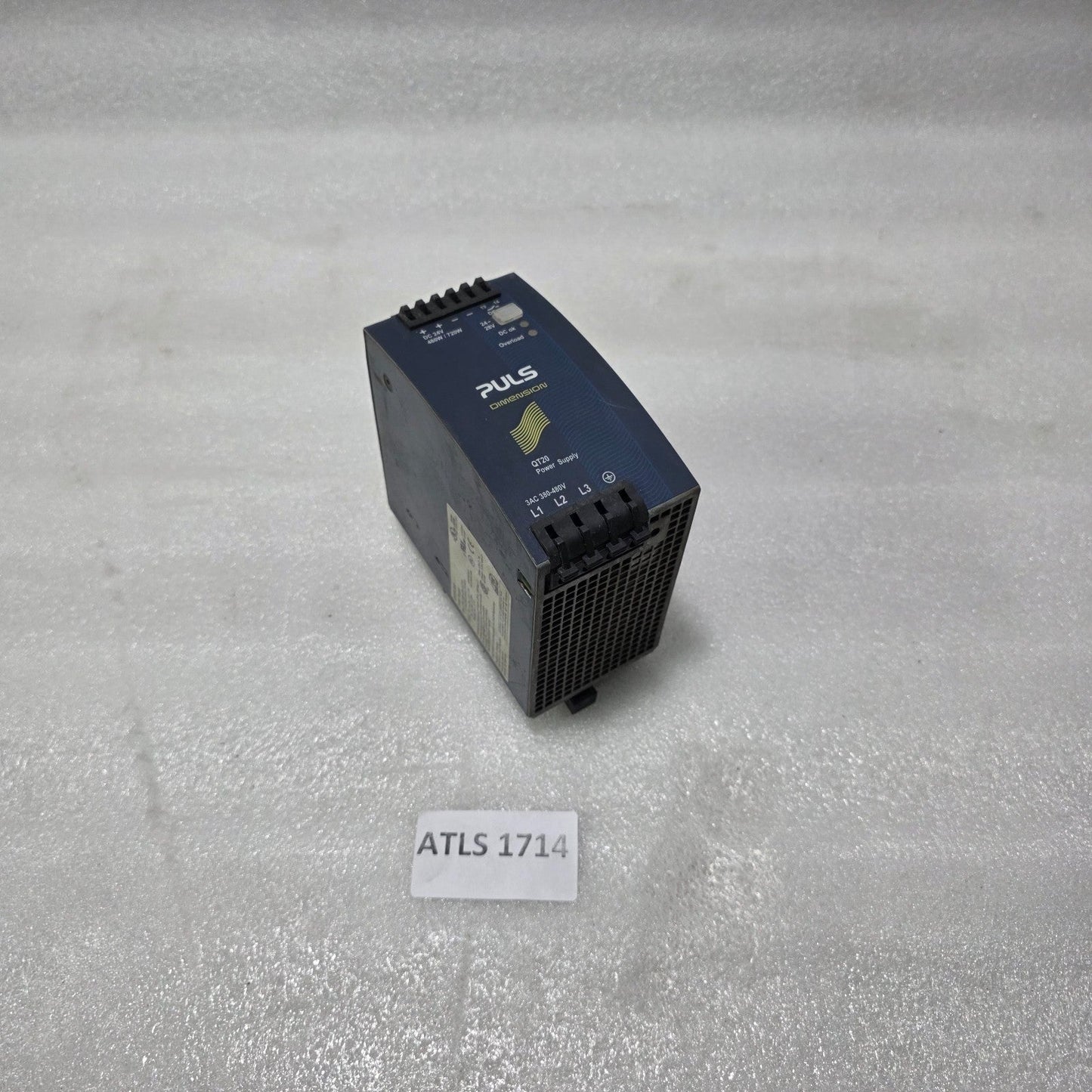 PULS QT20.241 INDUSTRIAL POWER SUPPLY – 3-PHASE 380-480V AC TO 24V DC 20A DIN RA