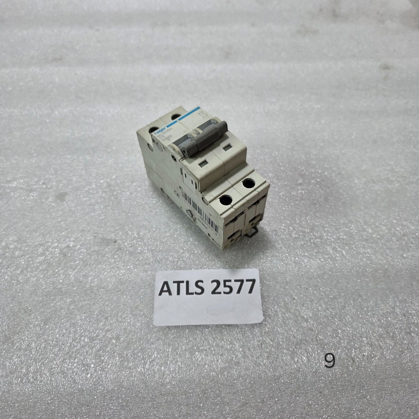HAGER NC206N 6A 2-POLE TYPE C MCB 10kA INDUSTRIAL CIRCUIT BREAKER