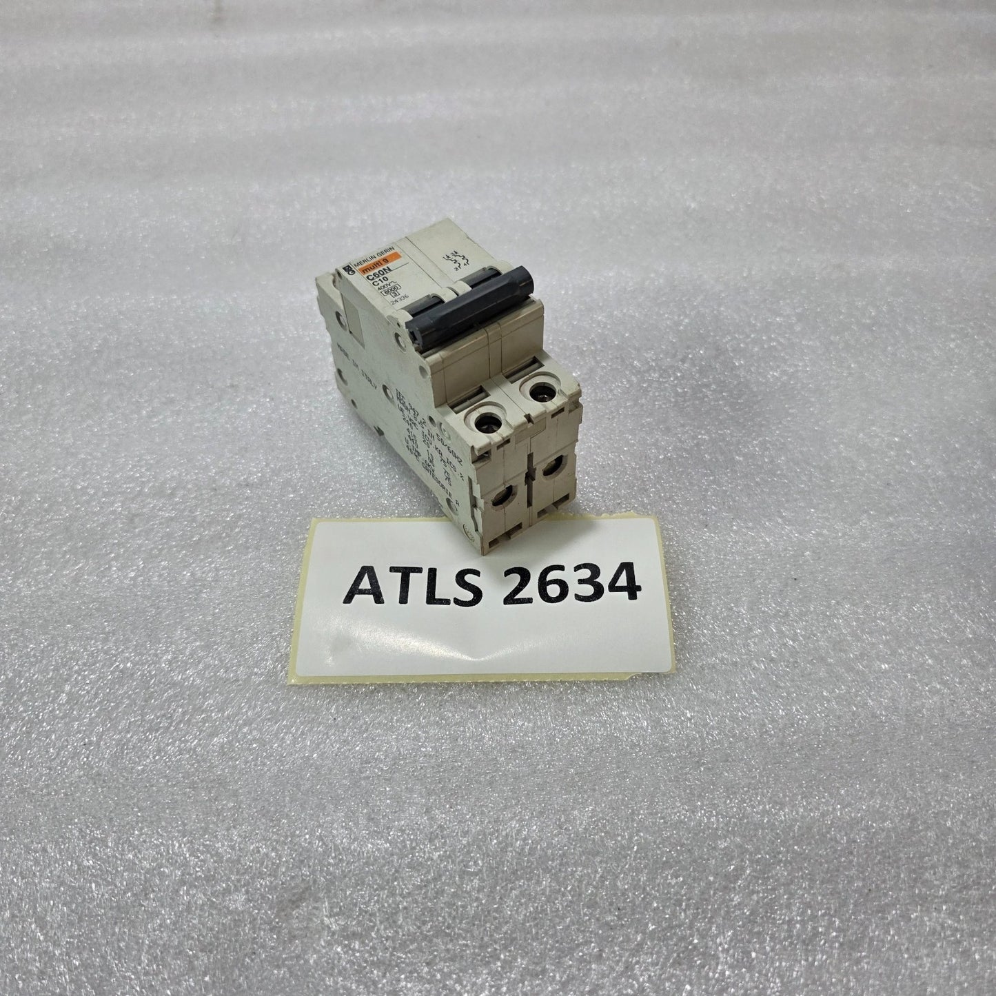 MERLIN GERIN MULTI9 C60N C10 2P DOUBLE POLE 10A MINIATURE CIRCUIT BREAKER MCB 40