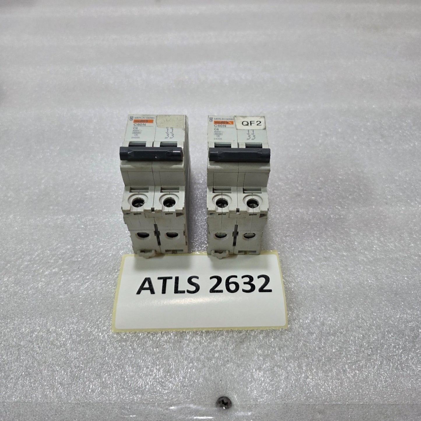 MERLIN GERIN MULTI9 C60N C6 2P DOUBLE POLE 6A MINIATURE CIRCUIT BREAKER MCB 400V