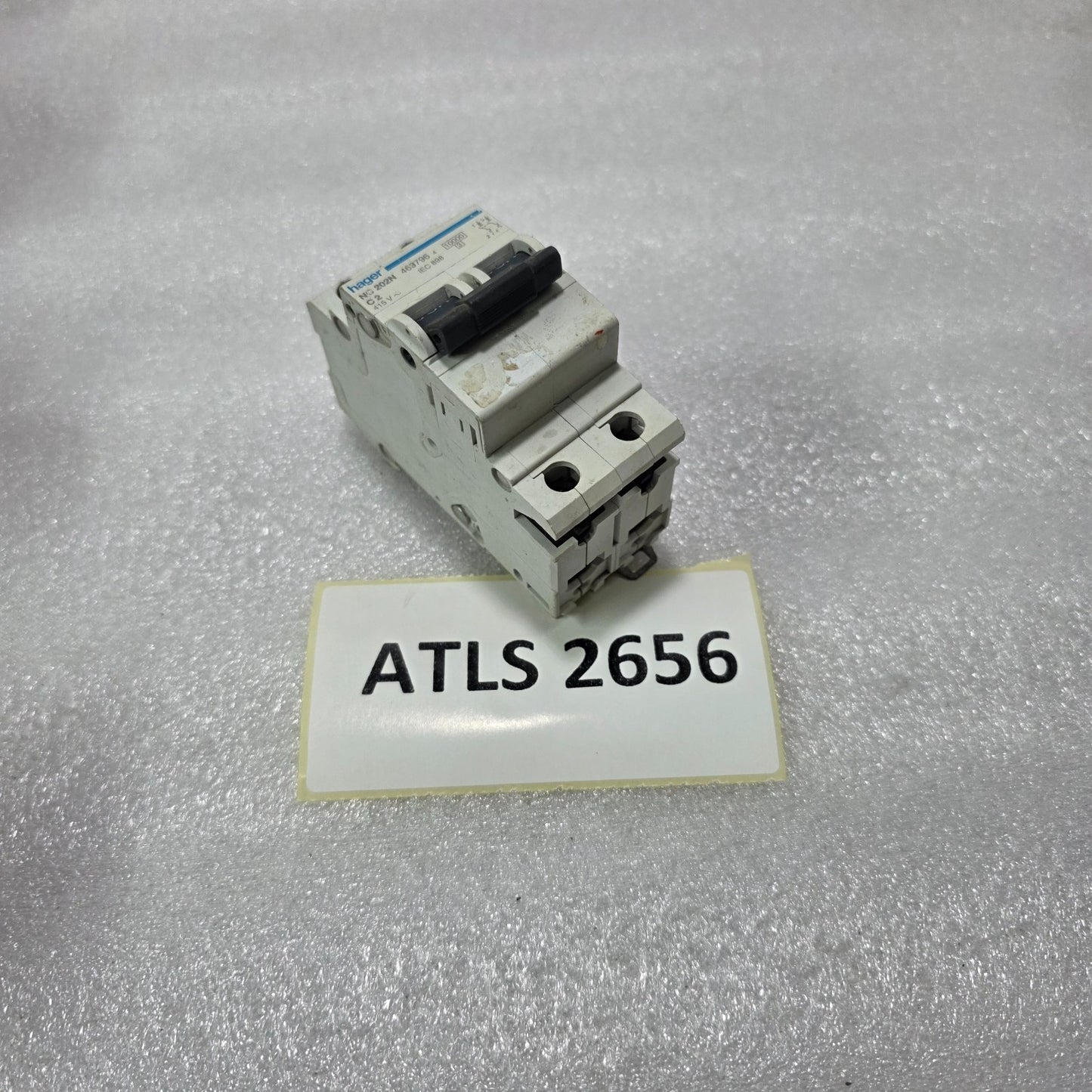 HAGER NC202N 2P 2A TYPE C 415V 10KA MCB MINIATURE CIRCUIT BREAKER