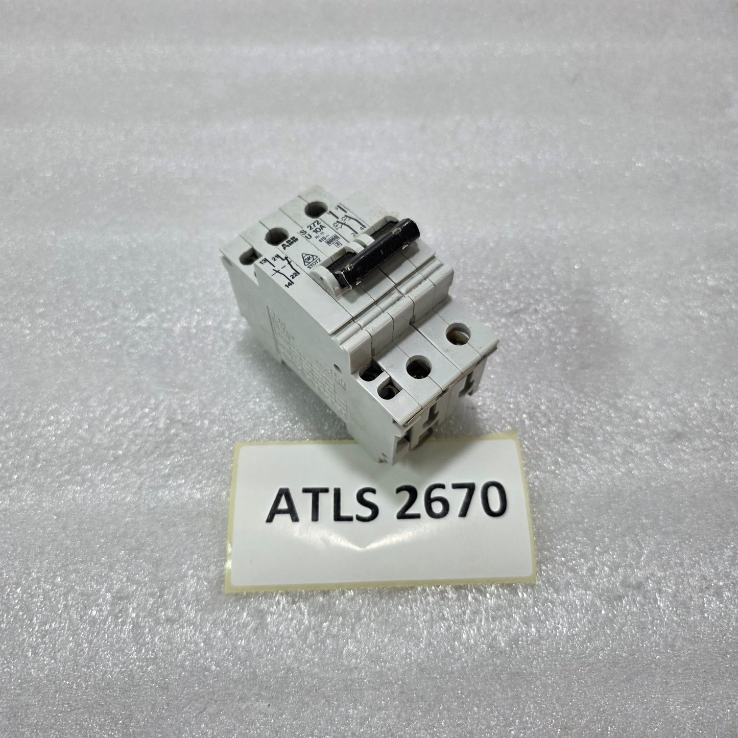ABB STOTZ S272 U10A 2P 10A TYPE U 415V 6KA MCB MINIATURE CIRCUIT BREAKER