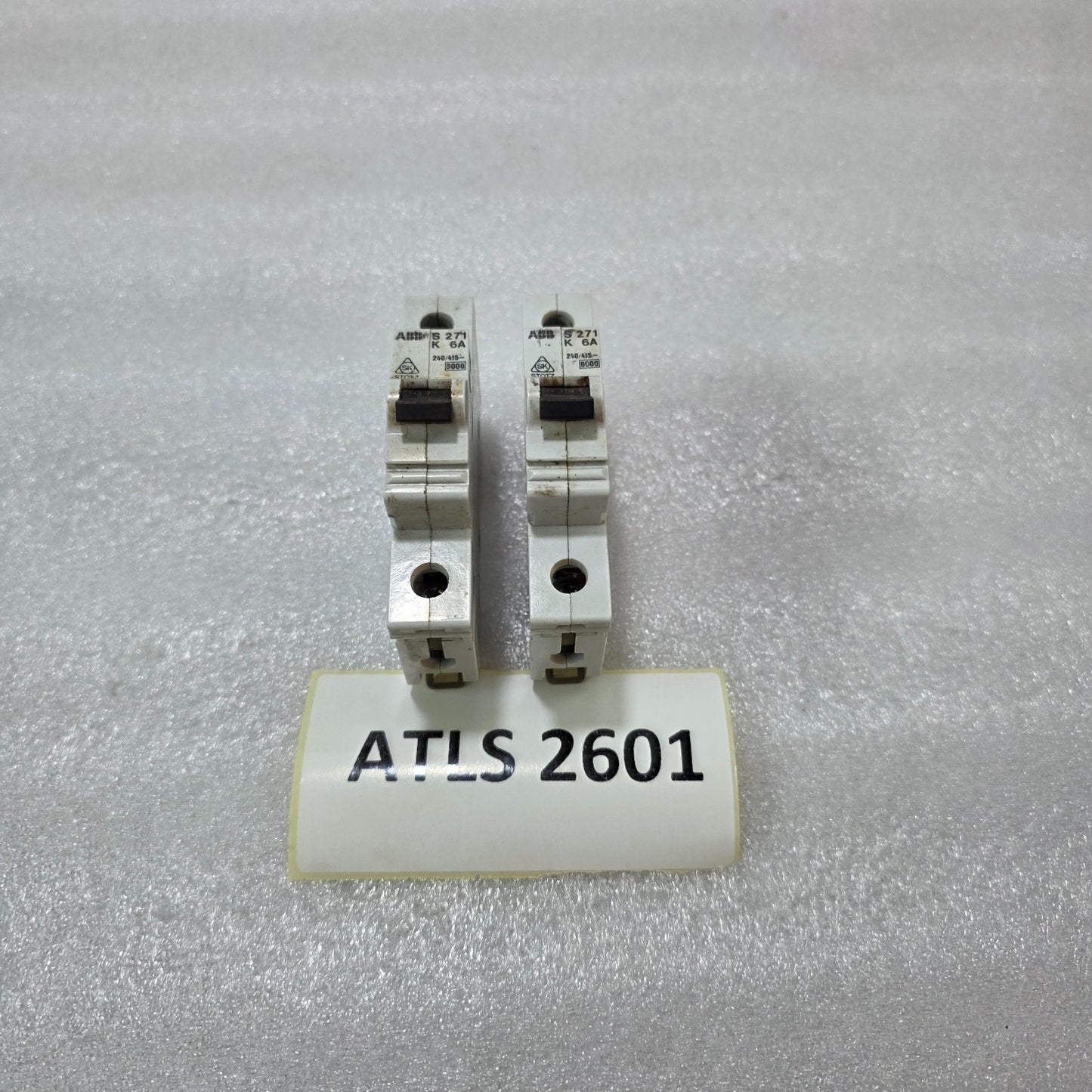 ABB S271 K6A 1P SINGLE POLE MINIATURE CIRCUIT BREAKER MCB 240/415V 6KA