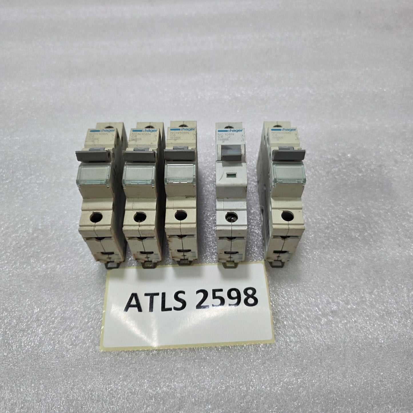 HAGER NCN106N 6A 1-POLE TYPE C MCB 10kA INDUSTRIAL CIRCUIT BREAKER