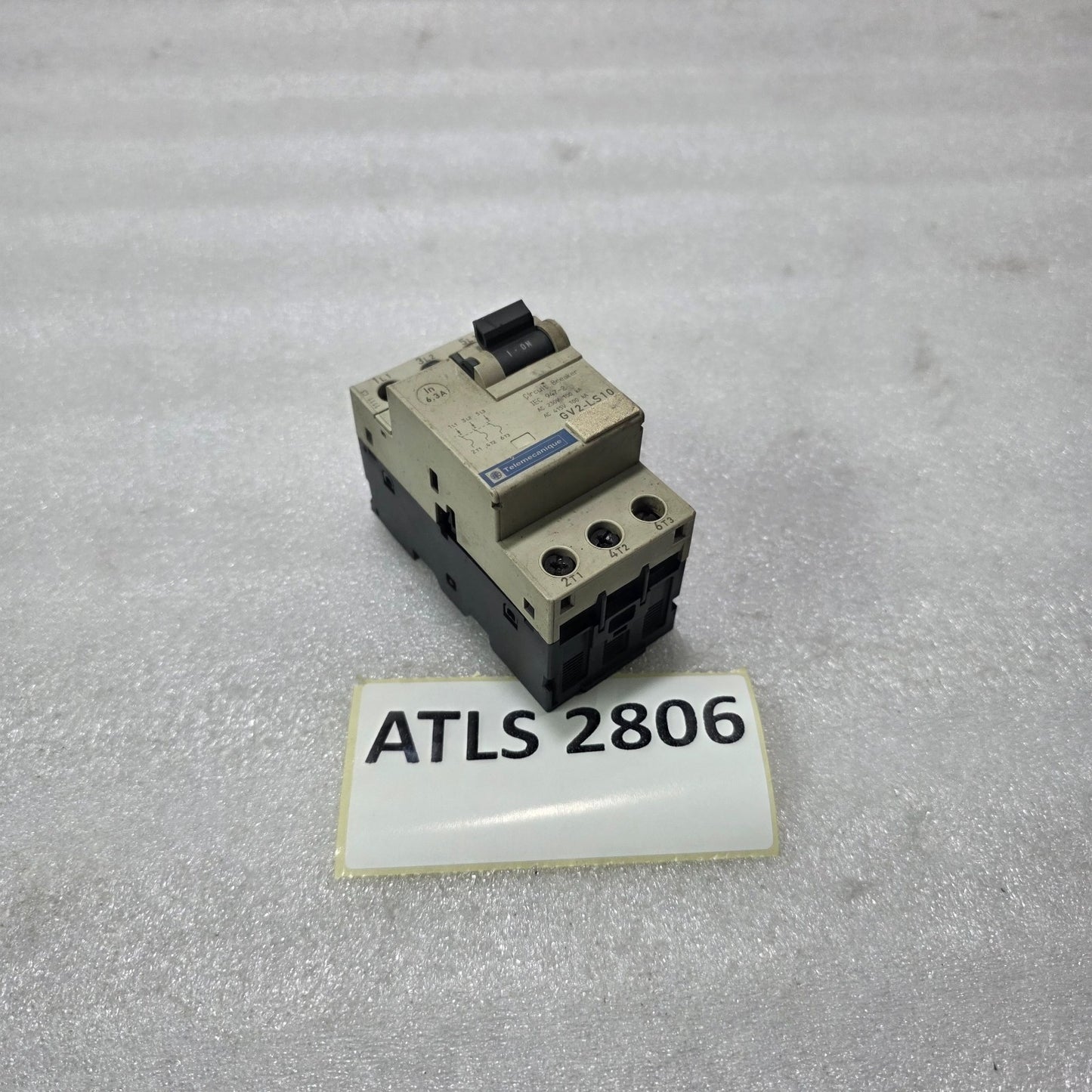 TELEMECANIQUE GV2-LS10 MOTOR CIRCUIT BREAKER 6.3A 690V 100KA IEC 947-2
