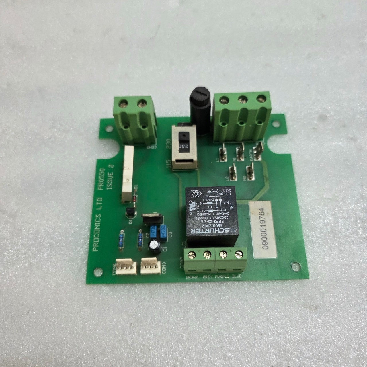 PROCONICS PR0550 ISSUE 2 CONTROL BOARD 0900019764