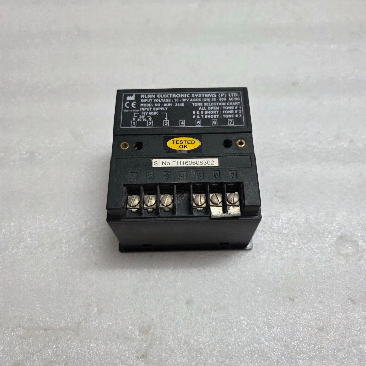 ALAN AUH-2448 ELECTRONIC HOOTER 18–30 V AC/DC OR 36–60 V AC/DC