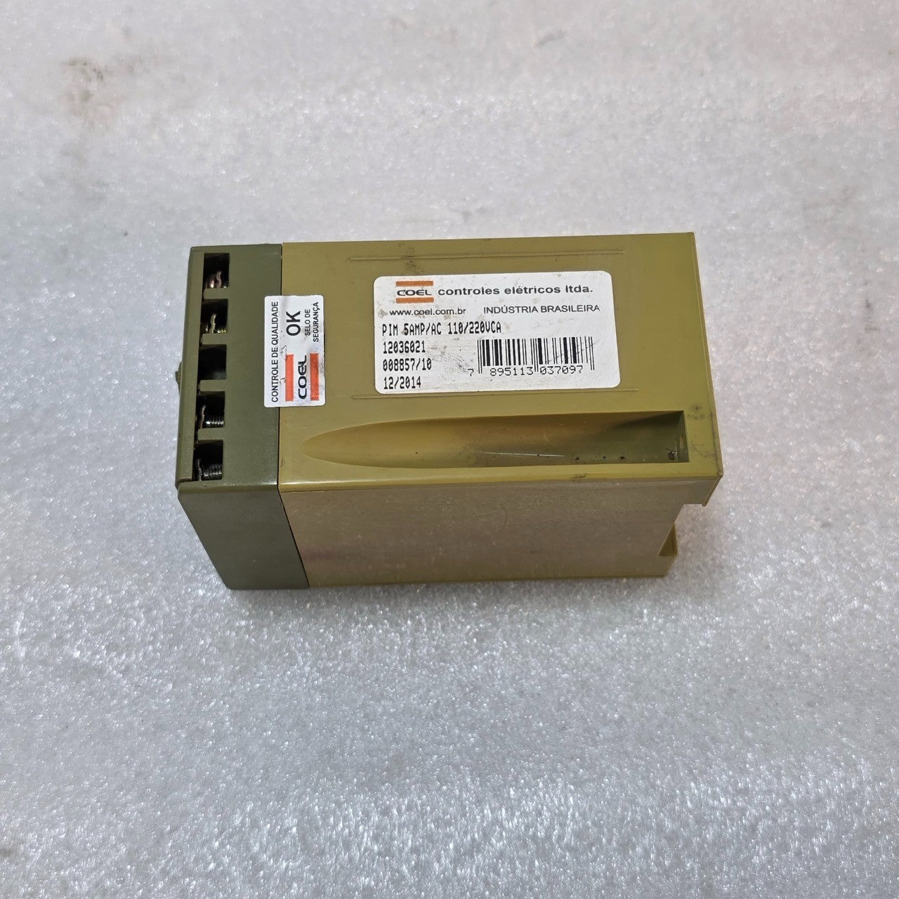 COEL PIM 5 AMP/AC SINGLE-PHASE AC CURRENT MONITOR RELAY 12036021 110/220 VAC