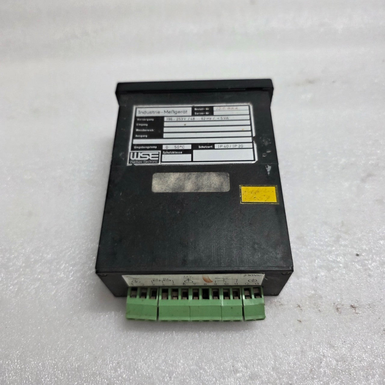 WALDSEE ELECTRONIC 130.010. INDUSTRIAL MEASURING DEVICE 196-253V (AC)