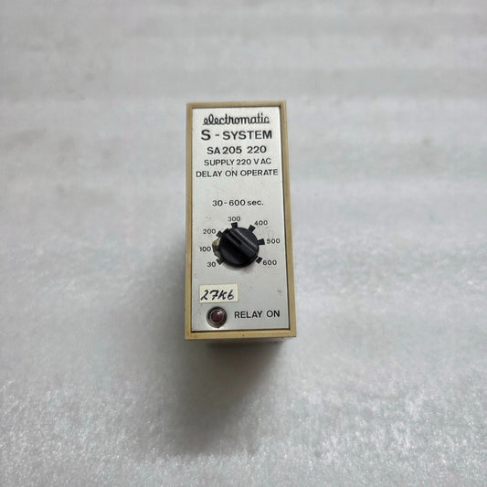 ELECTROMATIC SA 205 220 DELAY ON OPERATE TIMER RELAY 220V