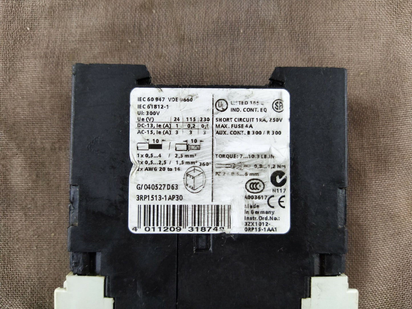 Siemens Simirel 3RP1513-1AP30 On Delay 3RP15131AP30
