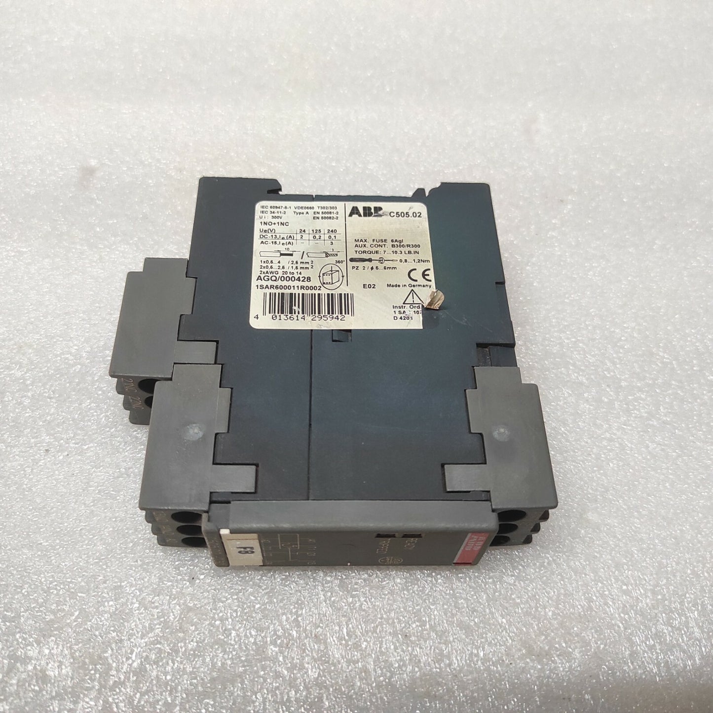 ABB C505.02 THERMISTOR PROTECTION RELAY 1SAR600011R0002