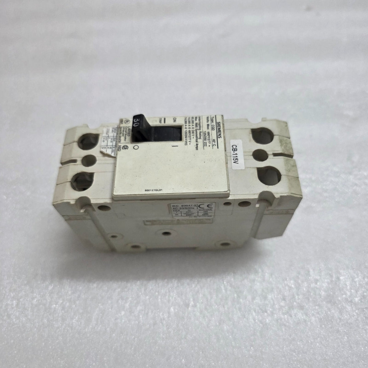 SIEMENS CQD230 MOLDED CASE CIRCUIT BREAKER 30A