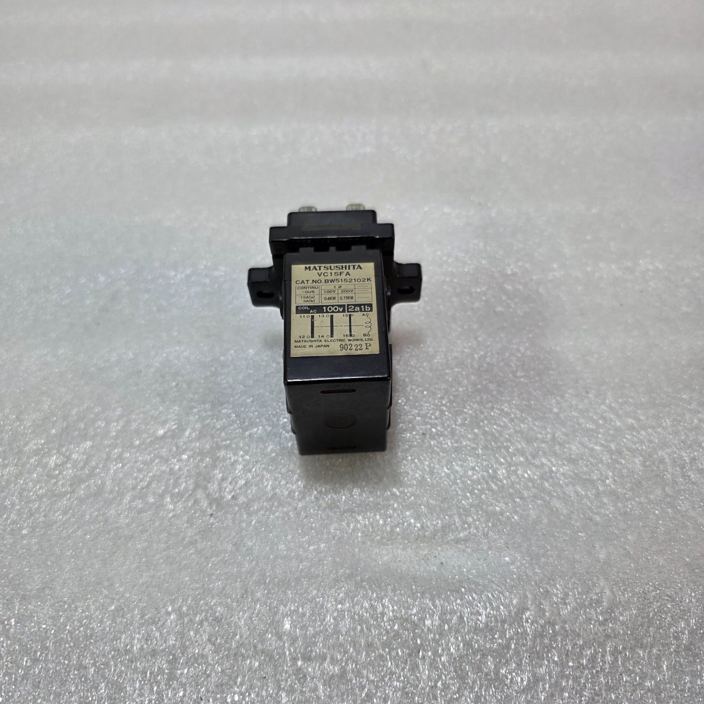 MATSUSHITA ELECTRIC VC15FA POWER RELAY CONTACTOR BW5152102K COIL VOLTAGE 100V