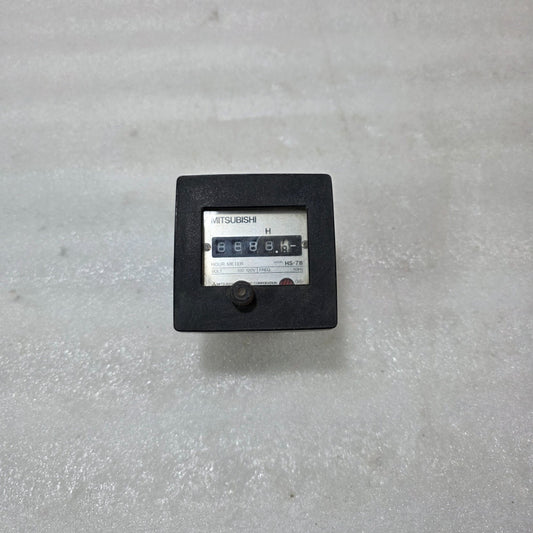 MITSUBISHI HS-7B HOUR METER 100–120V AC INDUSTRIAL RUNNING TIME COUNTER