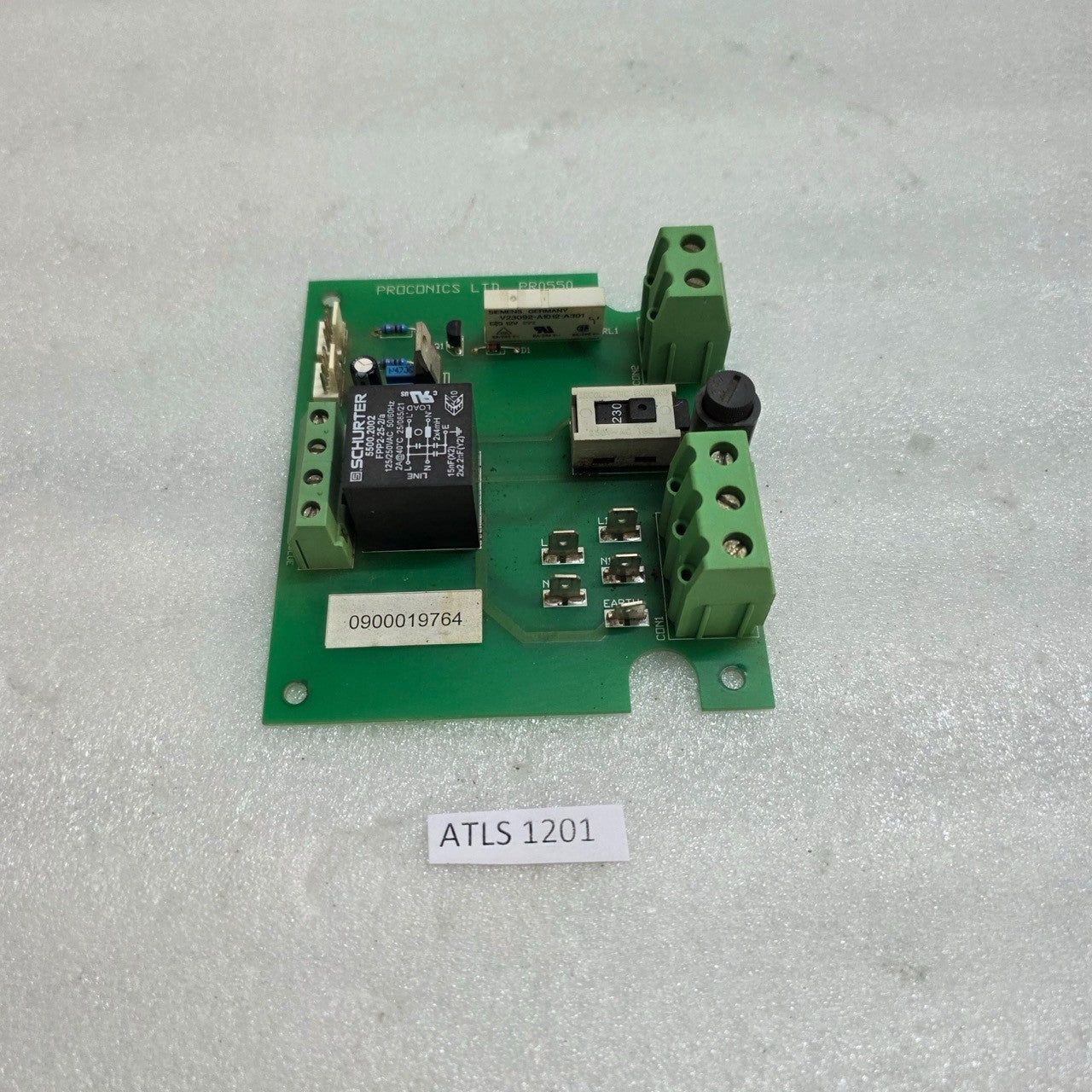 PROCONICS PR0550 ISSUE 2 CONTROL BOARD 0900019764