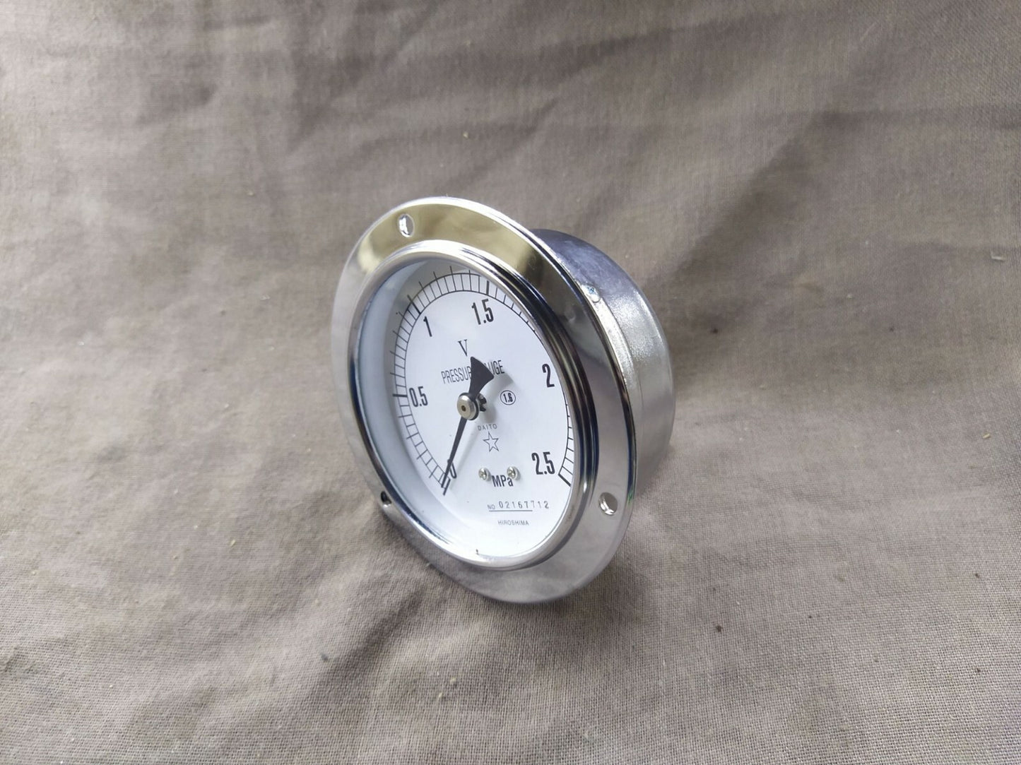 Daito DU G3/8 X 75 X 2.5 MPa Pressure Gauge 02167712 Hiroshima