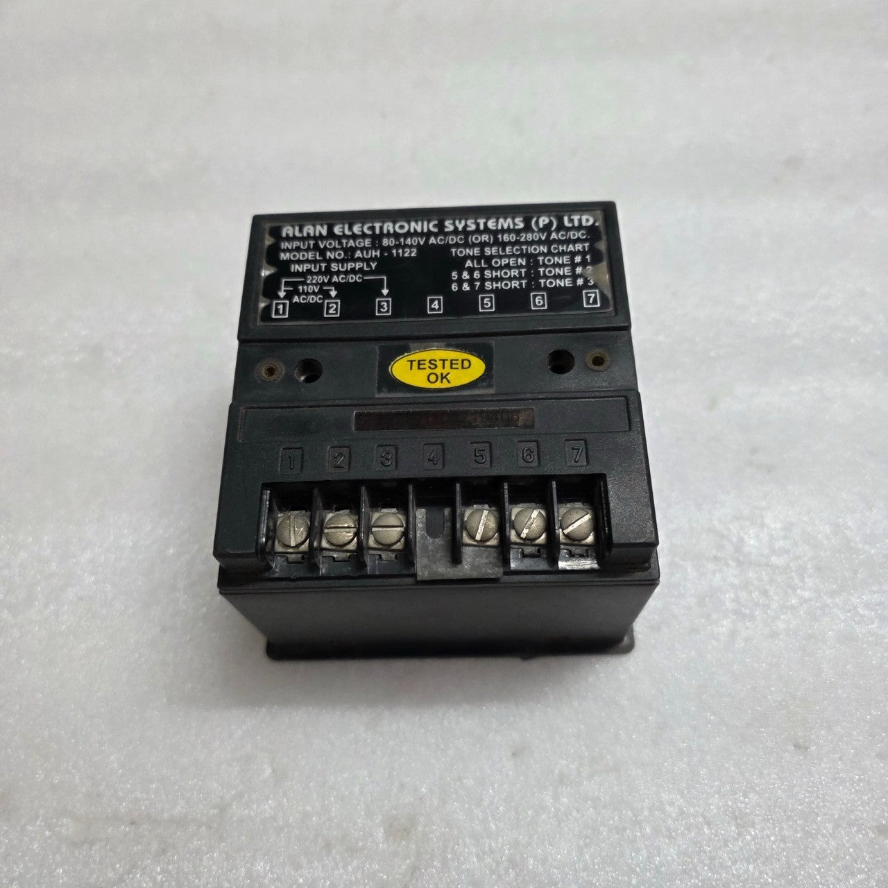 ALAN AUH-1122 ELECTRONIC HOOTER 80–140 V AC/DC OR 160–280 V AC/DC