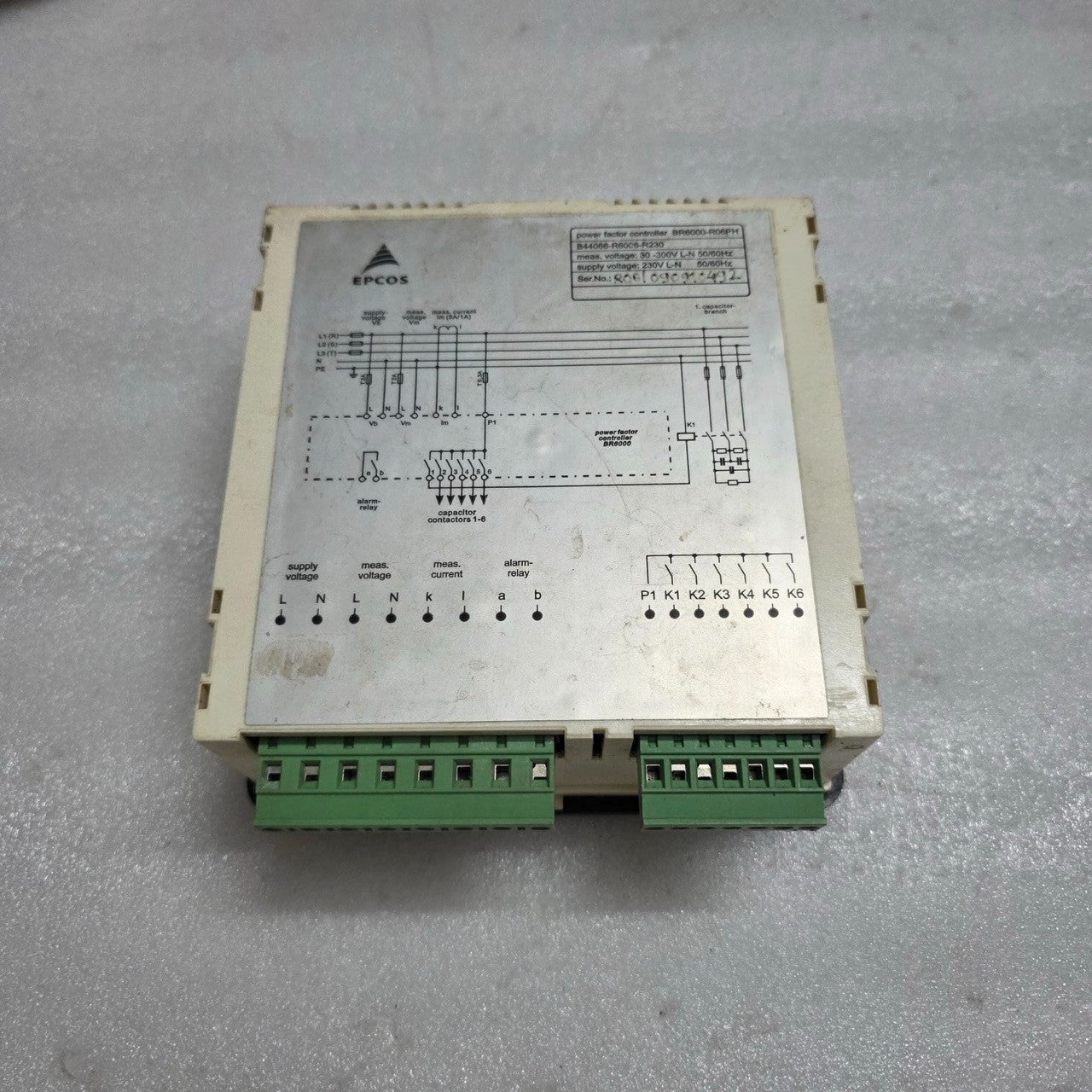 EPCOS BR 6000-R06PH AUTOMATIC POWER FACTOR CORRECTION B44066-R6006-R230 230VAC