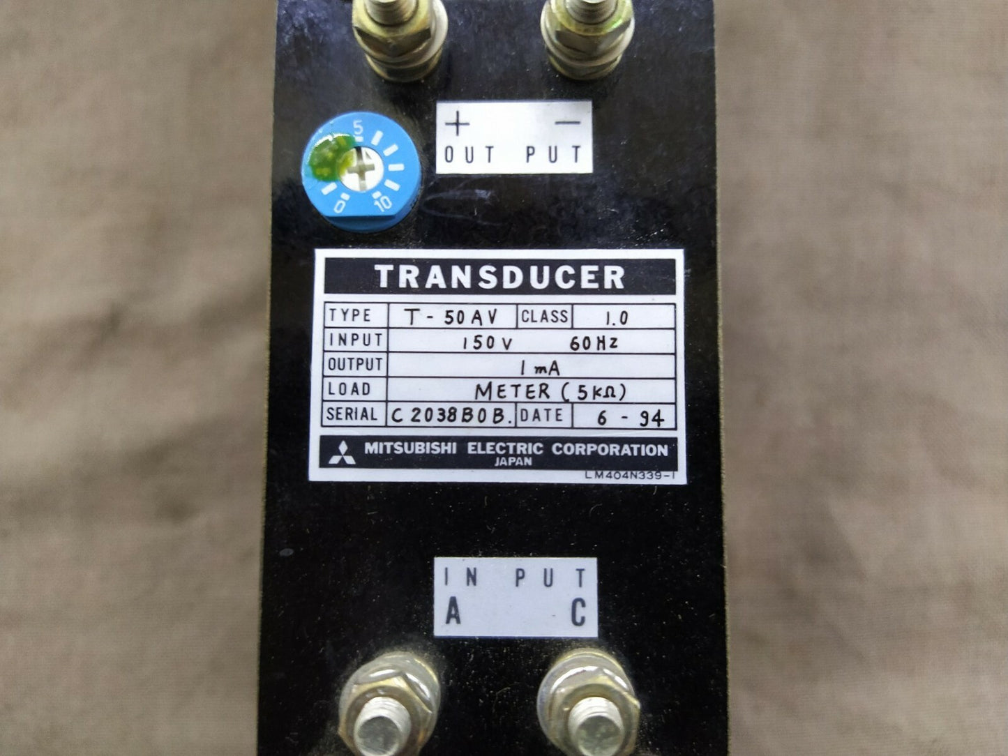 Mitsubishi T-50AV Transducer Class 1.0 T 50 AV