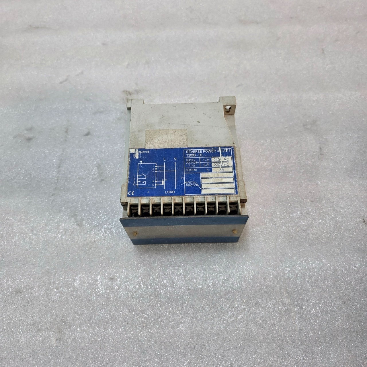 SELCO T2000-00 REVERSE POWER RELAY 220-240VAC 5A