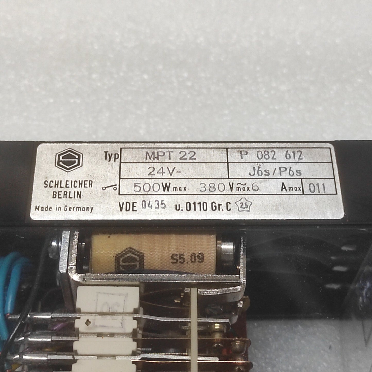 SCHLEICHER MPT 22 TIMER RELAY P082612 24V