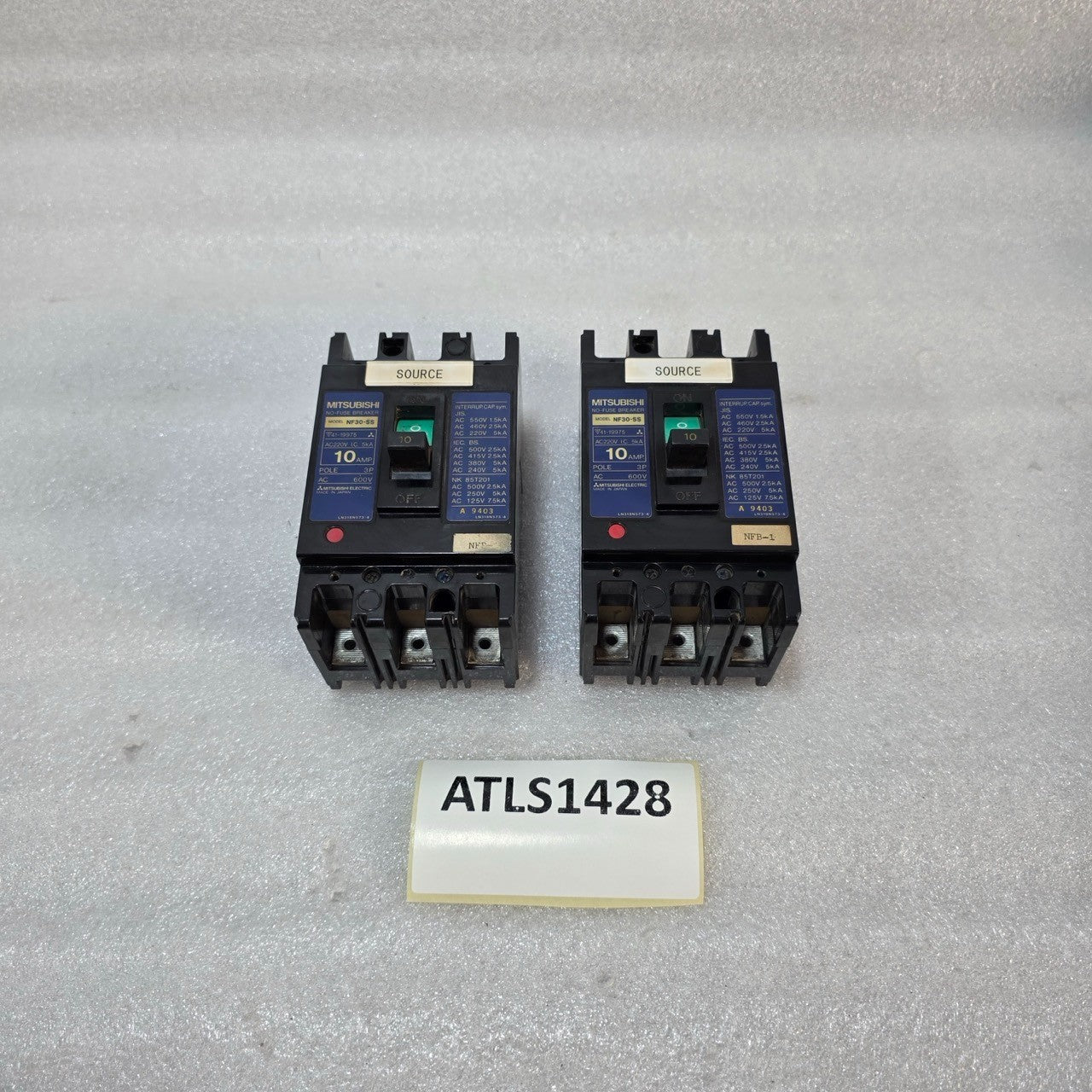 MITSUBISHI NF30-SS 3-POLE CIRCUIT BREAKER 10A
