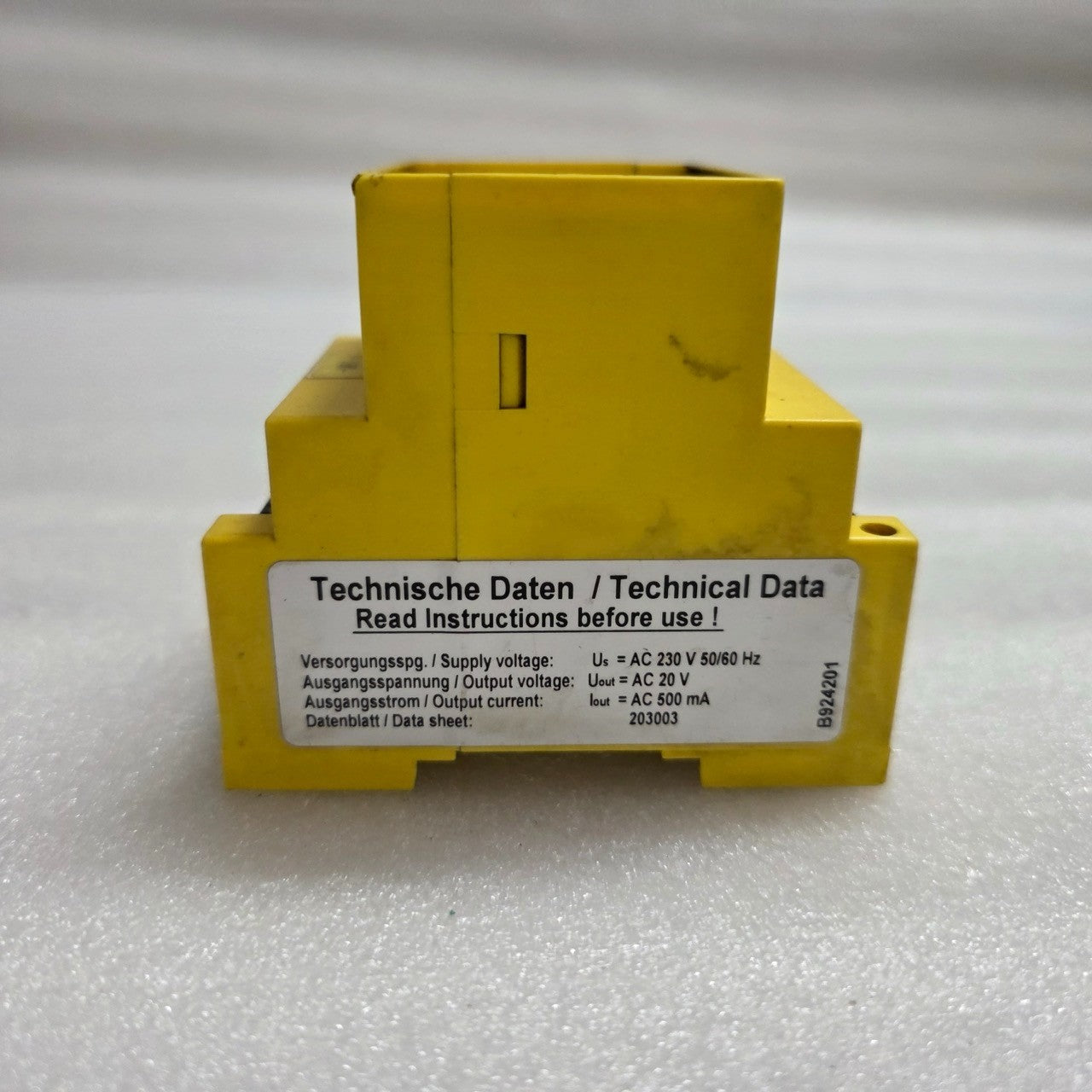 BENDER AN450 POWER SUPPLY UNIT B924201 AC 230 V