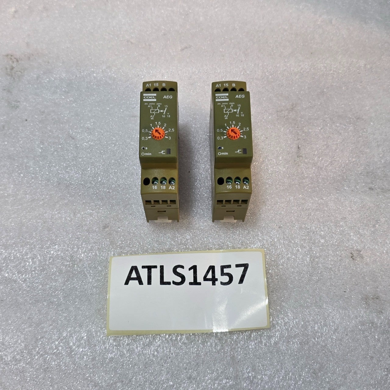 COEL AEG-94 A PULSE OR RETARD (DELAY) TIMER AEG UCS P 047652/02 242VAC/24VAC-DC