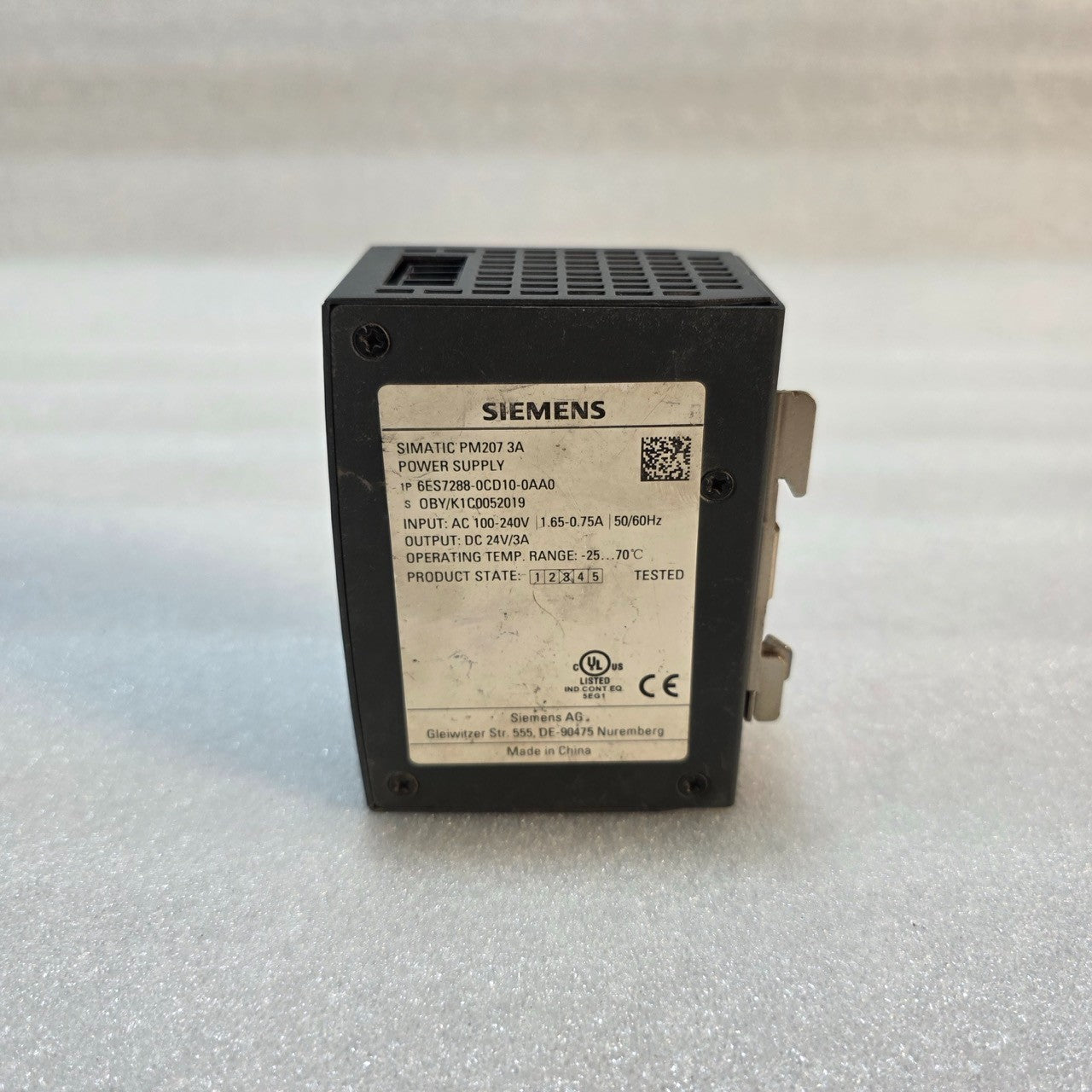 3 UNIT X SIEMENS SIMATIC PM207 3A POWER SUPPLY 6ES7288-0CD10-0AA0 LOT OF 3