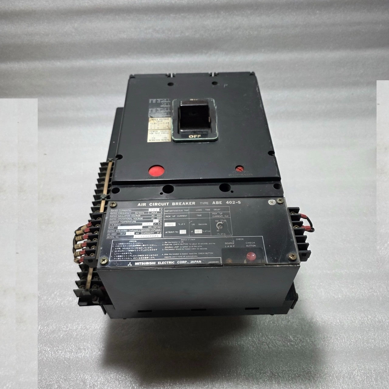 MITSUBISHI ABE 402-S AIR CIRCUIT BREAKER 286A