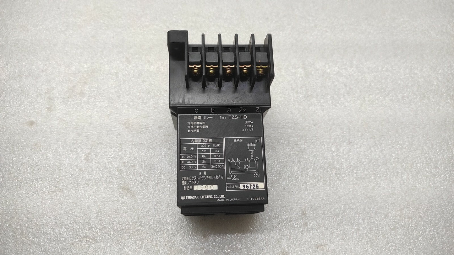 TERASAKI TZS-HD EARTH LEAKAGE RELAY 415/440V