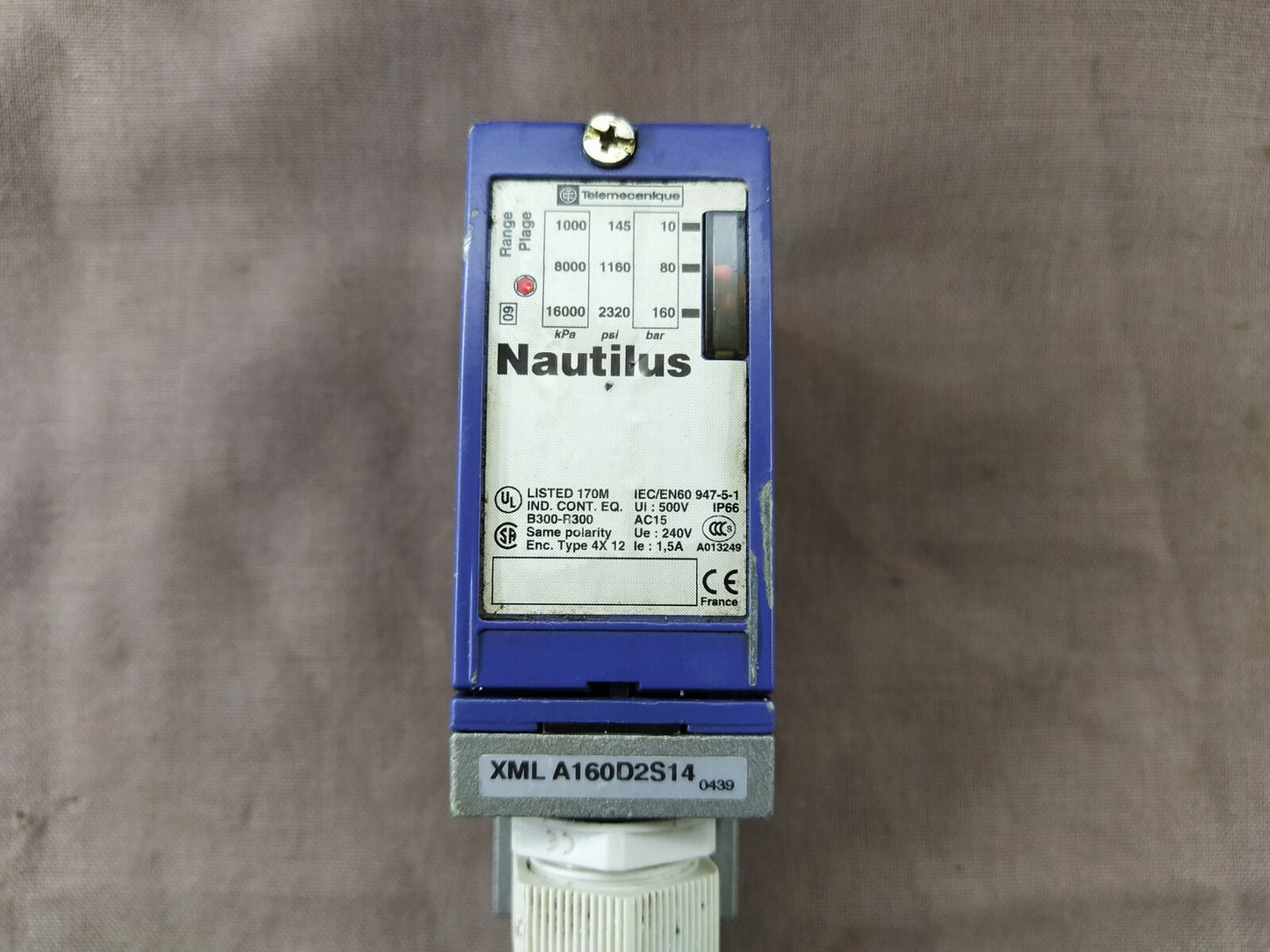 Telemecanique Nautilus XML A160D2S14 Pressure Switch XMLA160D2S14