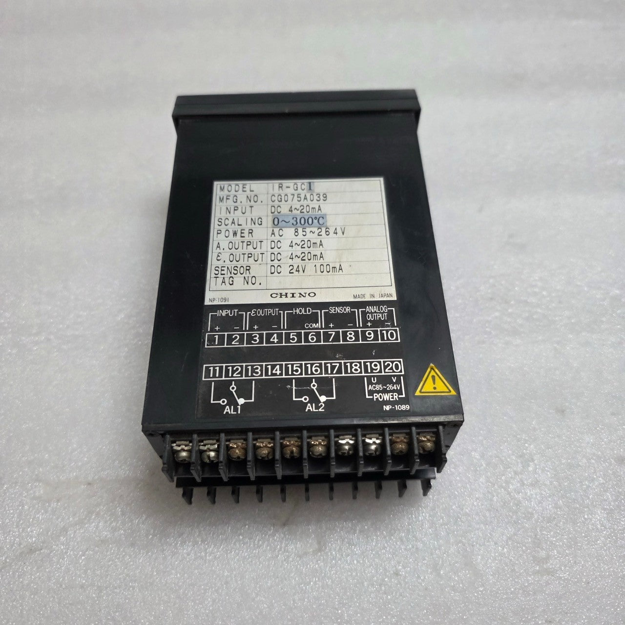 CHINO IR-GC1 INDICATOR WITH POWER SUPPLY UNIT CG075A039 AC 85~264V