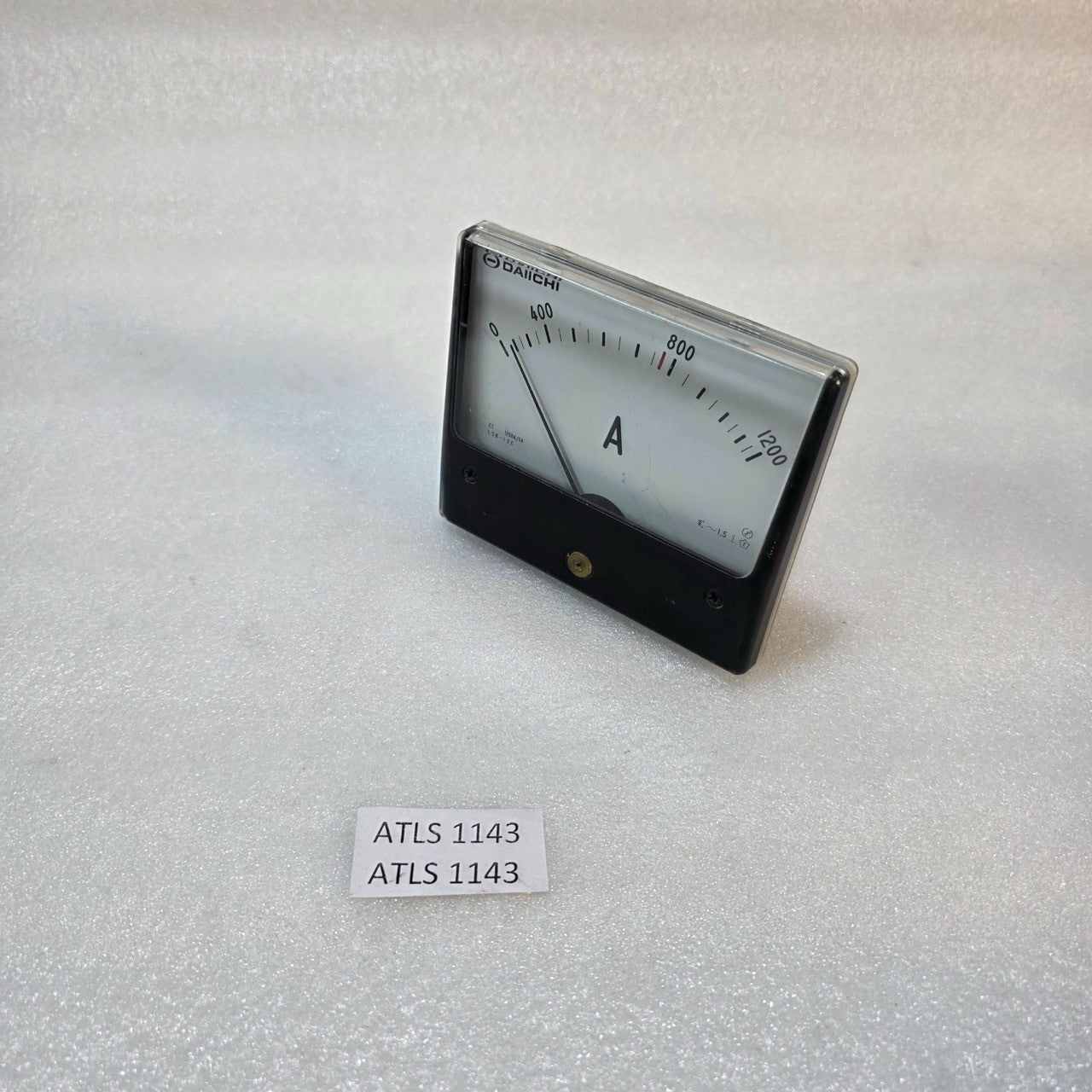 DAIICHI LSK-12C ANALOG AMMETER 0–1200A PANEL METER, CT 1200/5A, CLASS 1.5