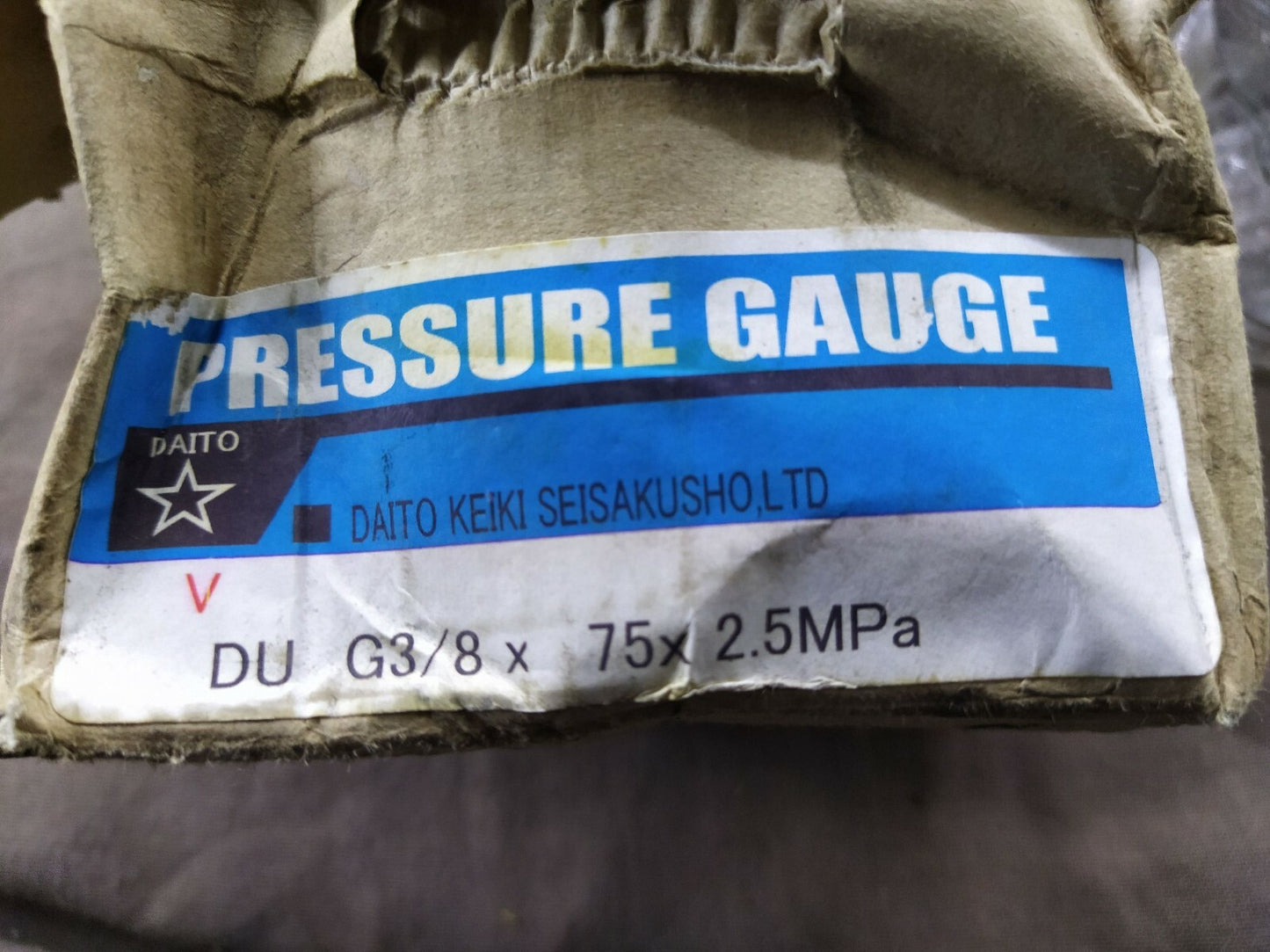 Daito DU G3/8 X 75 X 2.5 MPa Pressure Gauge 02167712 Hiroshima