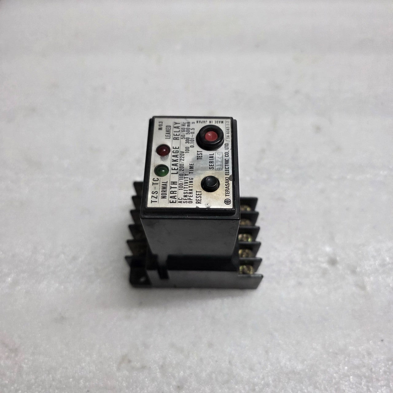 TERASAKI TZS-TC EARTH LEAKAGE RELAY SA-8382-1-2 100-220VAC