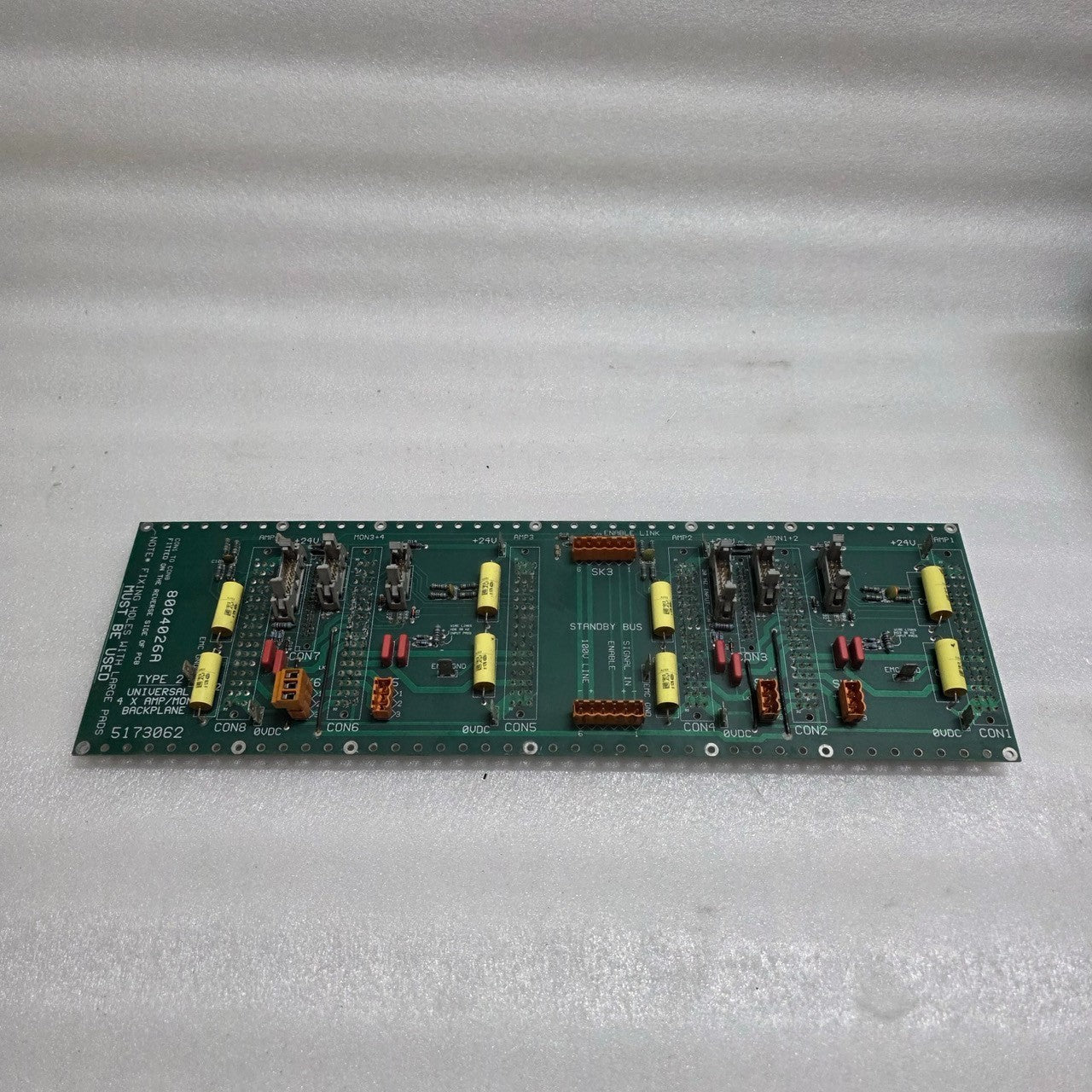 UNIVERSAL 4 X AMP/MON BACKPLANE 5173062 8004026A