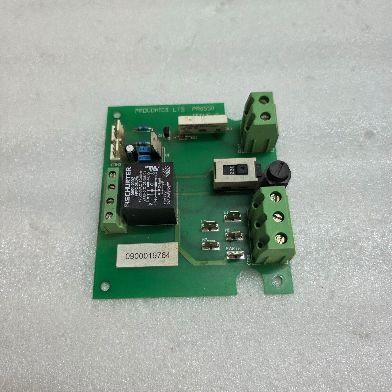 PROCONICS PR0550 ISSUE 2 CONTROL BOARD 0900019764