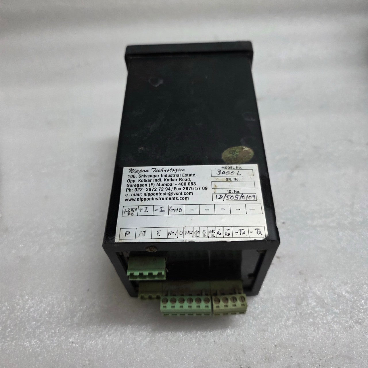 NIPPON TECHNOLOGIES 3000 L INDUSTRIAL CONTROL UNIT / PANEL METER