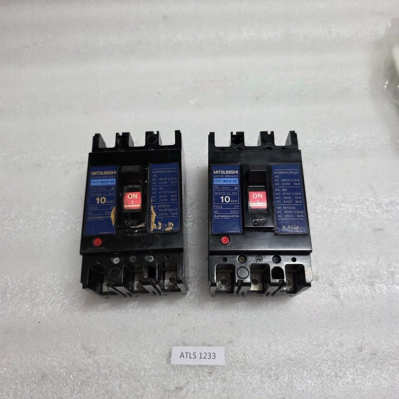 MITSUBISHI ELECTRIC MB30-SS 3-POLE CIRCUIT BREAKER 10A