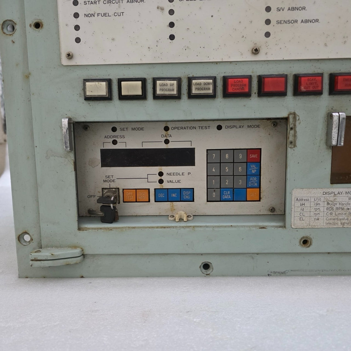 MITSUI ENGINEERING BMS-1500 ELECTRONIC GOVERNOR/ENGINE REMOTE CONTROL SYSTEM PAN