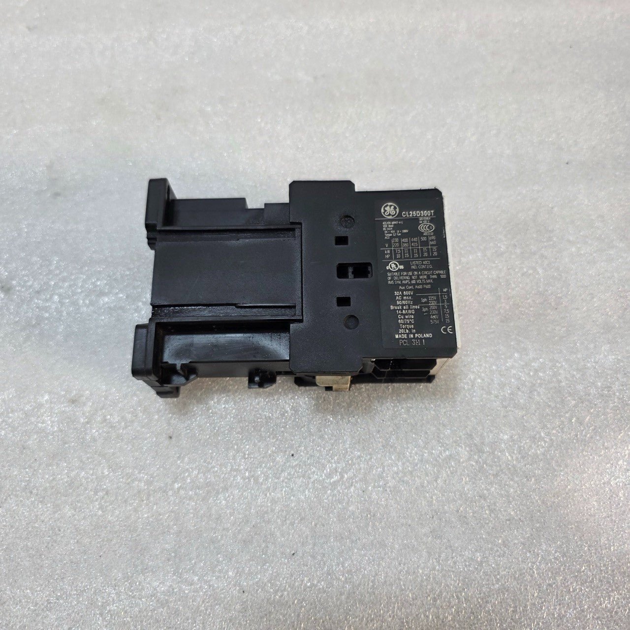 GENERAL ELECTRIC CL25D300T IEC CONTACTOR 45A