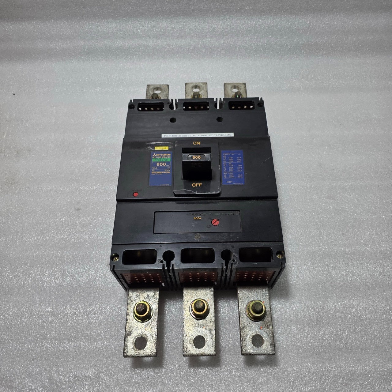 MITSUBISHI NF600-CS 3-POLE CIRCUIT BREAKER 600A