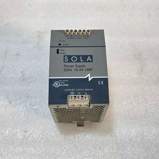 SOLA SDN 10-24-100P AC-TO-DC SWITCH MODE POWER SUPPLY EMERSON 24VDC 10A