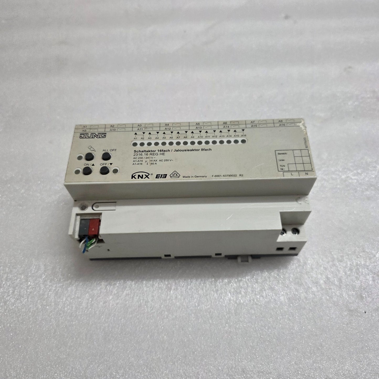 ALBRECHT JUNG 2316.16 REG HE KNX SWITCH/BLIND ACTUATOR