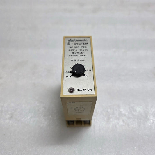 ELECTROMATIC SC 105 724 RECYCLER (SYMMETRICAL FLASHER) TIMER RELAY 24VDC