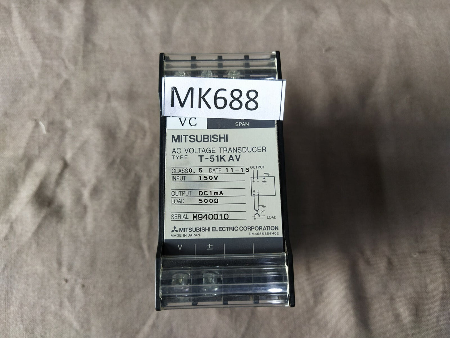 Mitsubishi T-51KAV AC Voltage Transducer T-51K AV