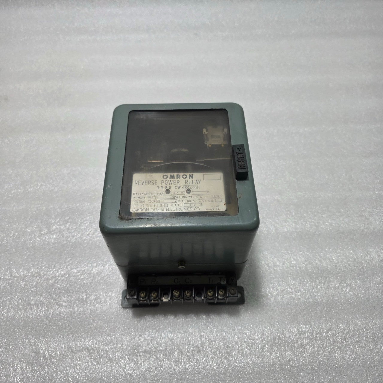OMRON CW-RCSD2-1 REVERSE POWER RELAY 110V AC / 60HZ