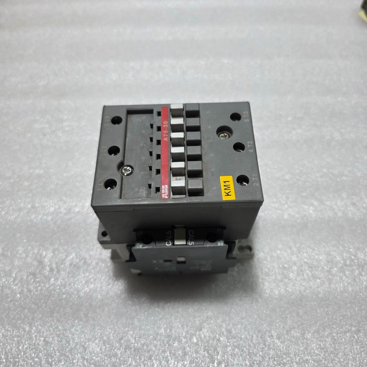 ABB A75-30-00 3-POLE BLOCK CONTACTOR 125A COIL VOLTAGE 200-220VAC